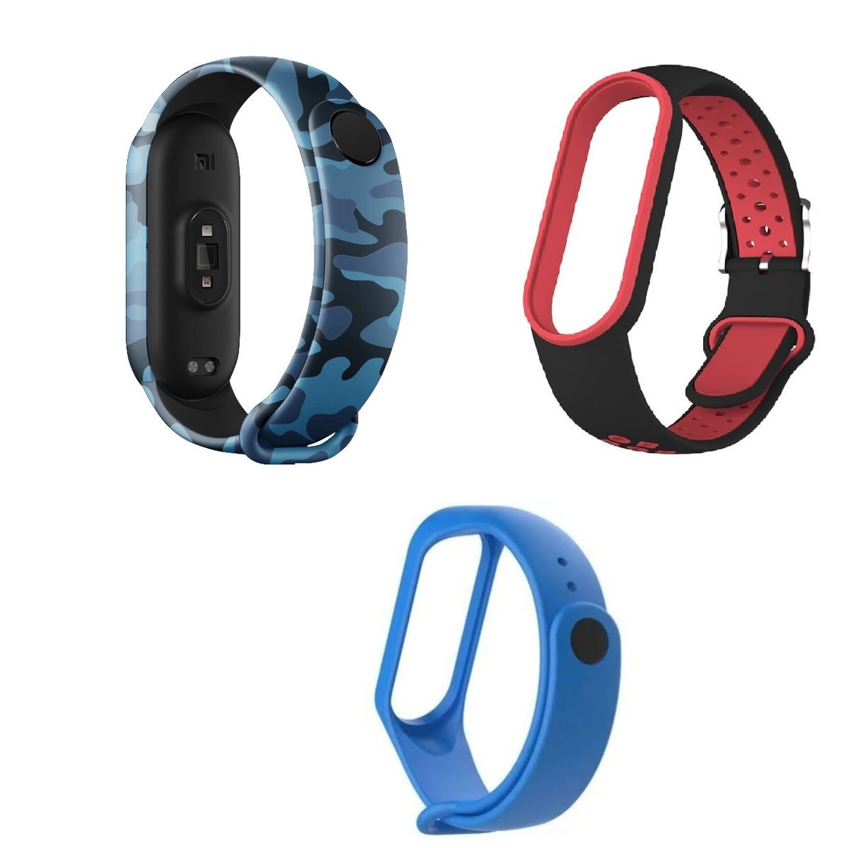 GENERICO - Correa Silicona Xiaomi Mi Band 3 / 4 camufladas, con hebilla y clásica