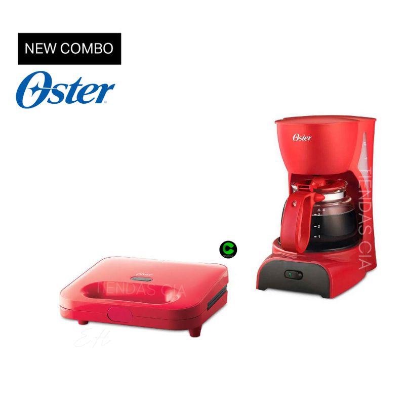 OSTER - COMBO OSTER Cafetera BVSTDCDR5R  Sandwichera