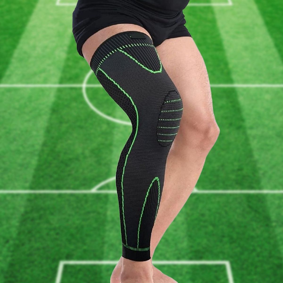 GENERICO - Rodillera Larga Elástica y Ajustable de Compresión para Deporte