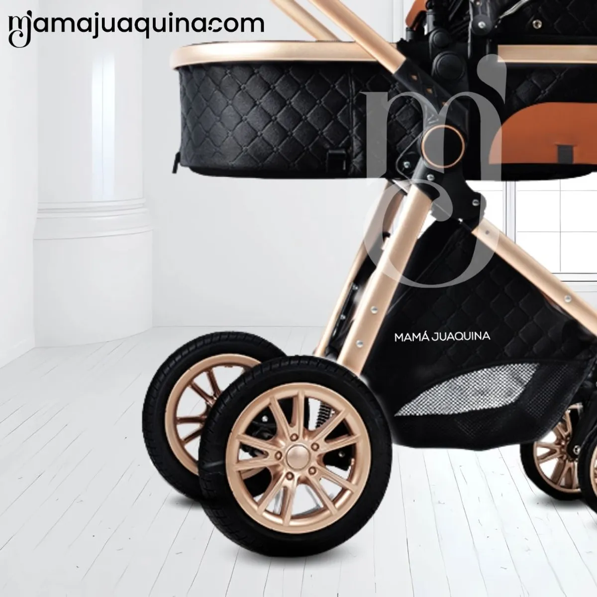 DOLCEZZA - Coche Travel System «SIENA» y Mochila Pañalera Black