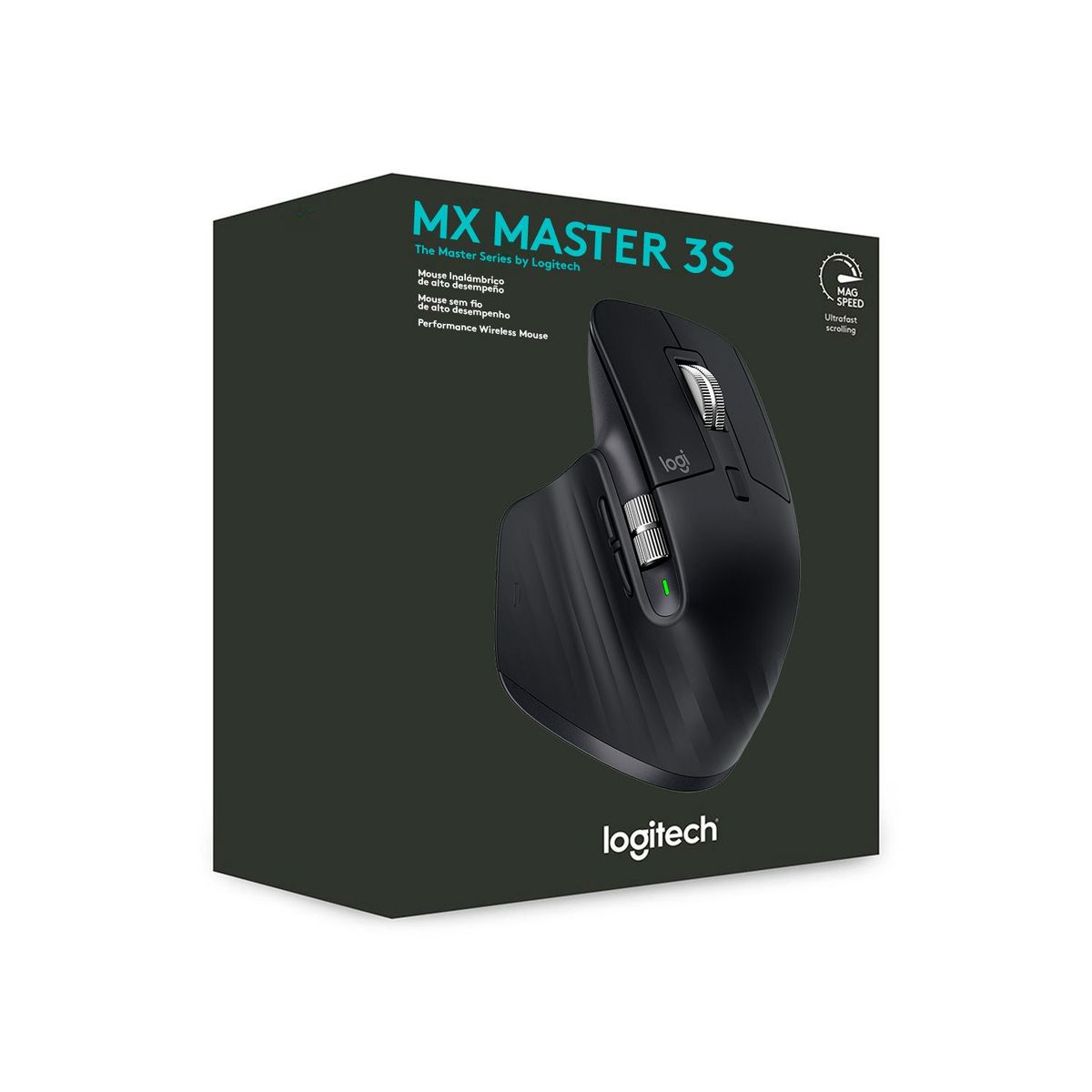 LOGITECH - Mouse Logitech Mx Master 3S Wireless 8K Usb C Graphite Black