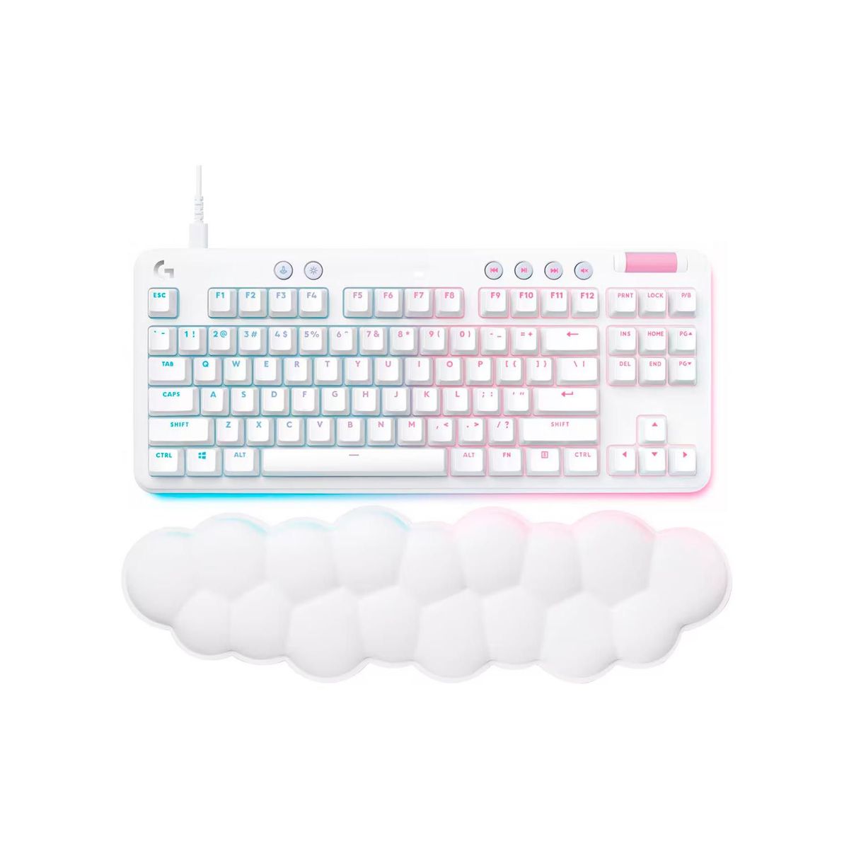 LOGITECH - Teclado Gamer Logitech G713 Tkl Mechanical Linear Rgb White Aurora