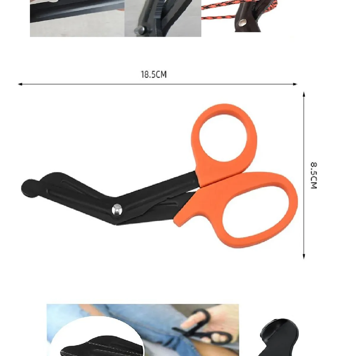 GENERICO - Tijera EMT trauma   de rescate  paramédico 18 cm NARANJA