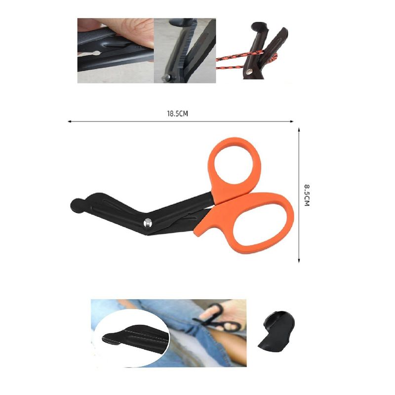 GENERICO - Tijera EMT trauma   de rescate  paramédico 18 cm NARANJA