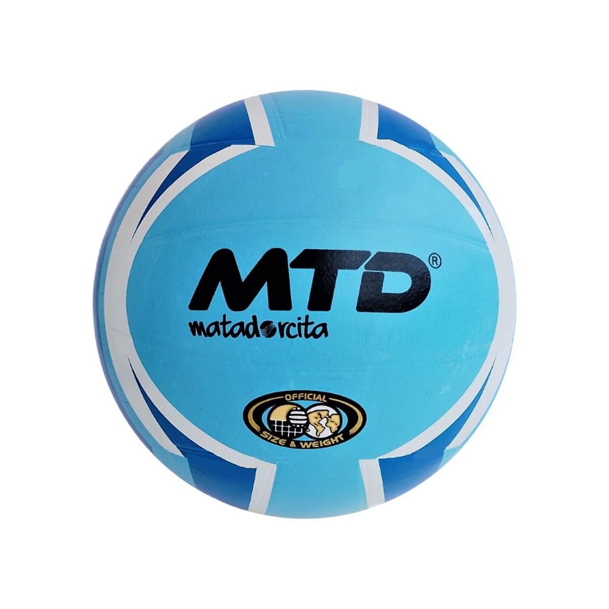MTD - PELOTA PARA VÓLEY TALLA N.º 5 GOMA LISA MTD CELESTE  AZUL