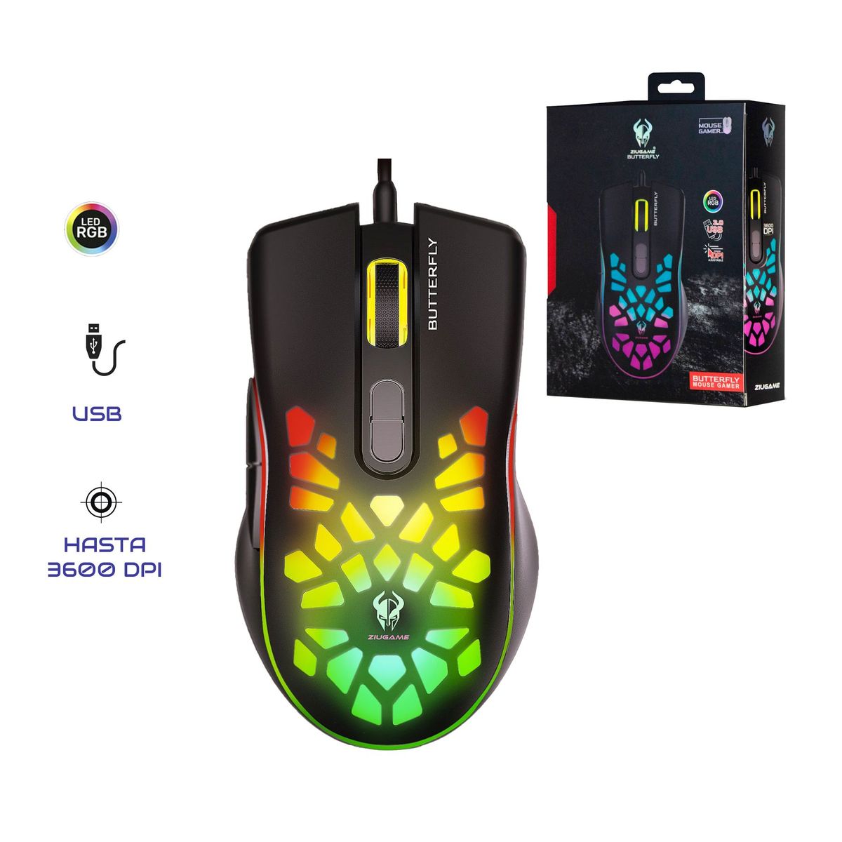 ZIUGAME - Mouse Gamer Butterfly Marca Ziugame