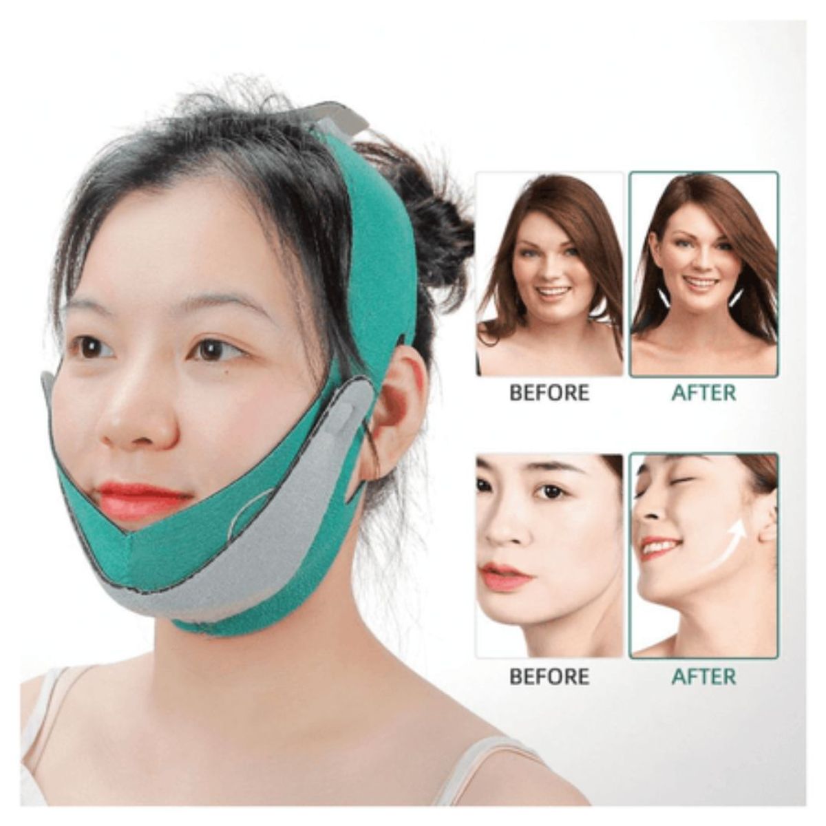 GENERICO - Reductor Faja de Papada Vendaje Adelgazante de Rostro