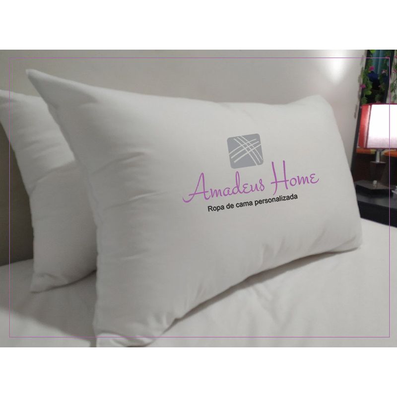 AMADEUS HOME - 02 Almohadas Lavables para cama Queen ¡Relleno Antialérgico!.