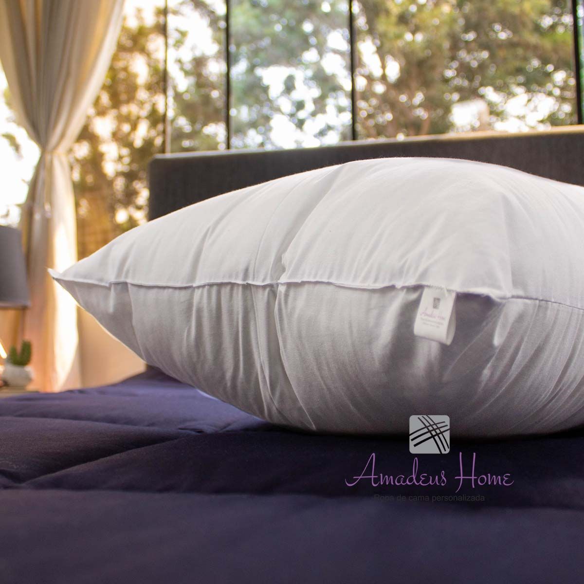 AMADEUS HOME - Pack 02 Almohadas Lavables para cama dos plazas ¡Relleno Antialérgico!