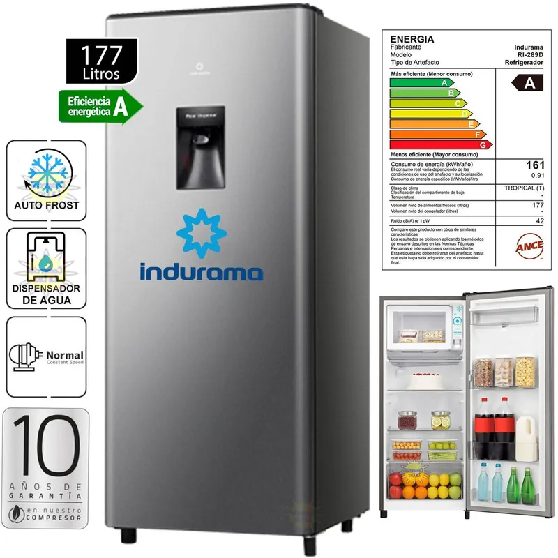 INDURAMA - Refrigeradora Indurama RI-289D 177 Litros