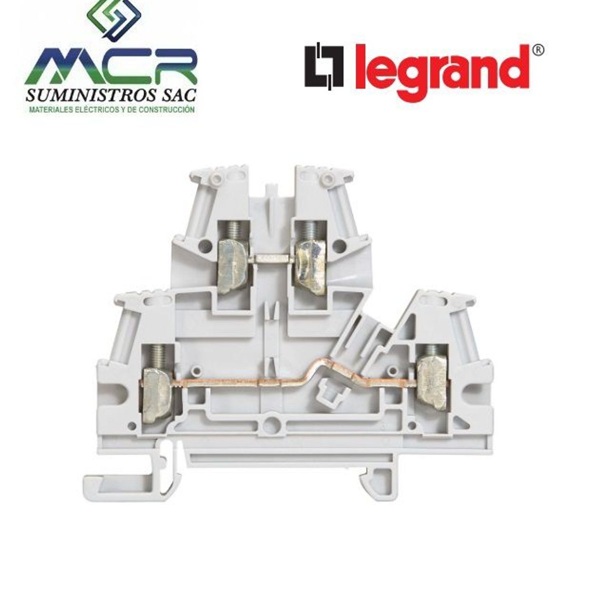 LEGRAND - BORNERA PARA RIEL DIN DE 4MM DOBLE NIVEL LEGRAND 10 UND