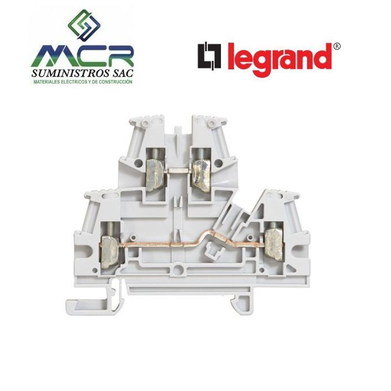 LEGRAND - BORNERA PARA RIEL DIN DE 4MM DOBLE NIVEL LEGRAND 10 UND