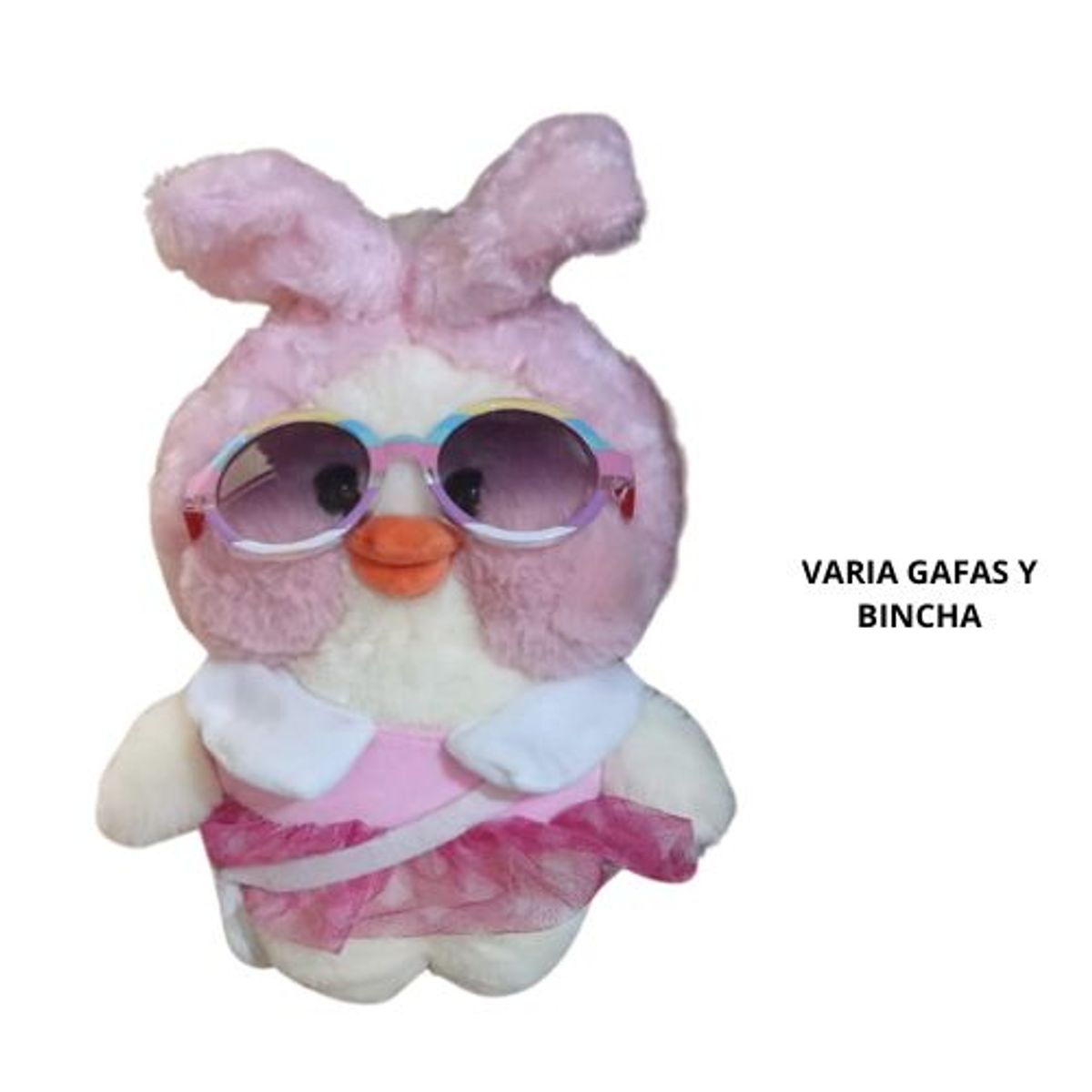 ROSA - Peluche Kawaii de Patito Lalafanfan  TUTU ROSADO
