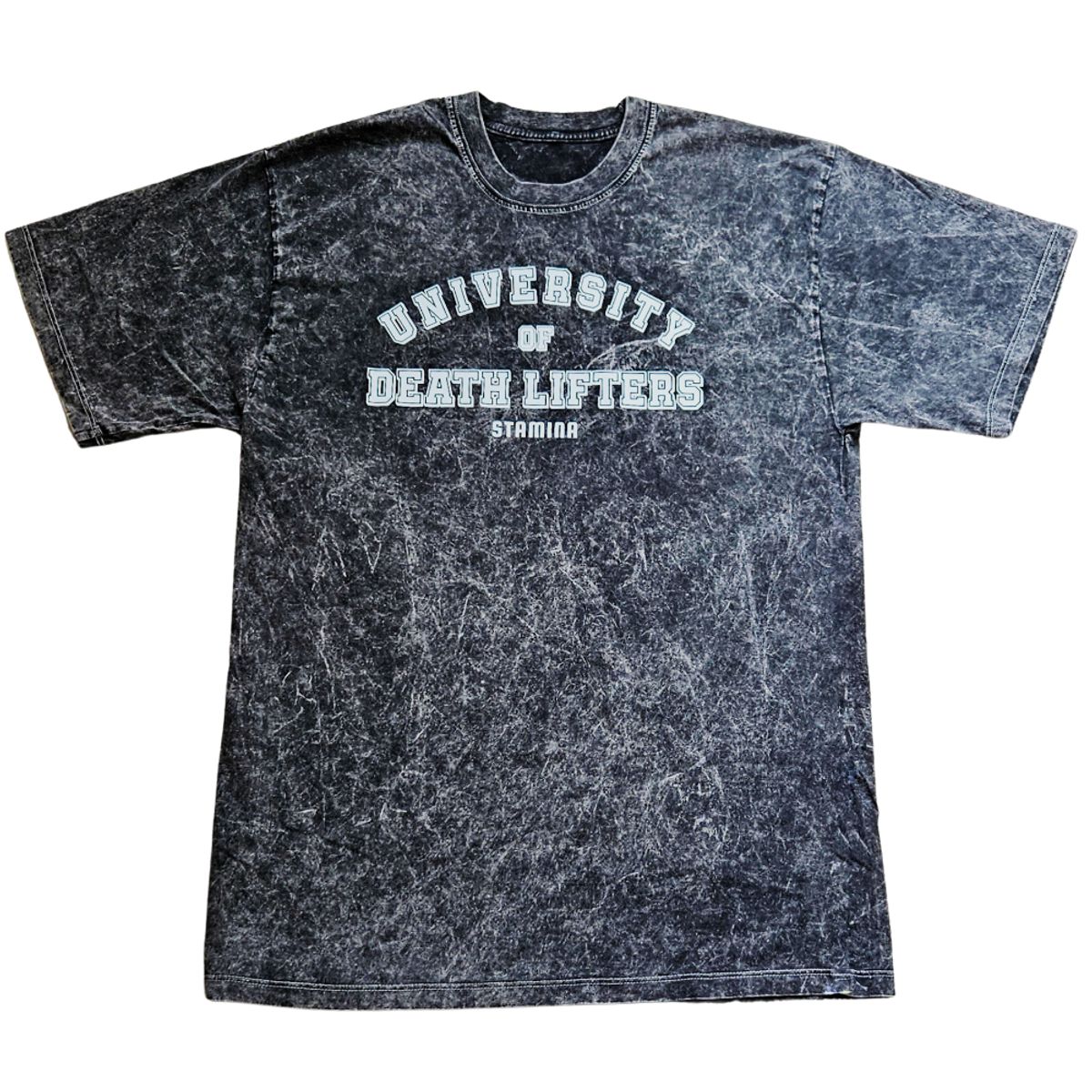 GENERICO - POLO OVERSIZE ACID WASH UNIVERSITY - POLO PARA EL GYM MUJER