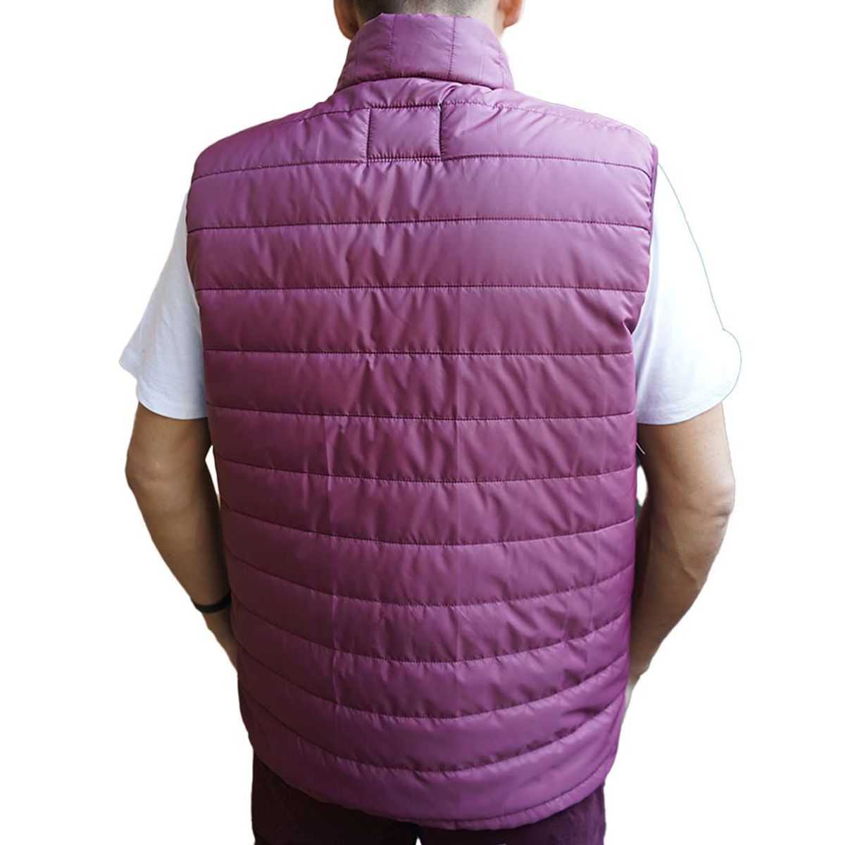 JUSTO - CHALECO GUINDA ACOLCHADO