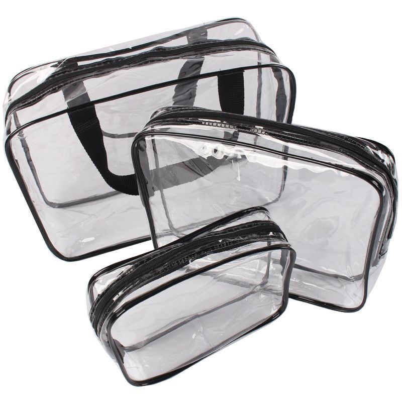 ZIMRAHYG - 3 Piezas Impermeable Bolsa De Cosméticos Transparente