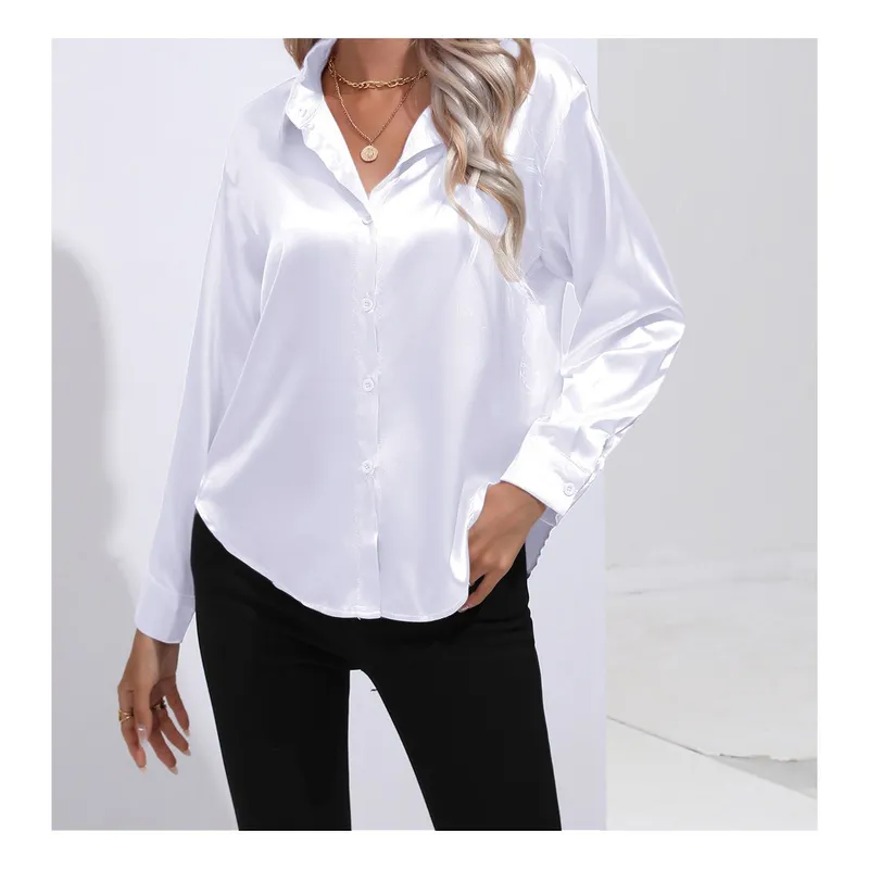 Blusas Blancas Camisas En Seda Para Mujer Blusa Blanca Camisas