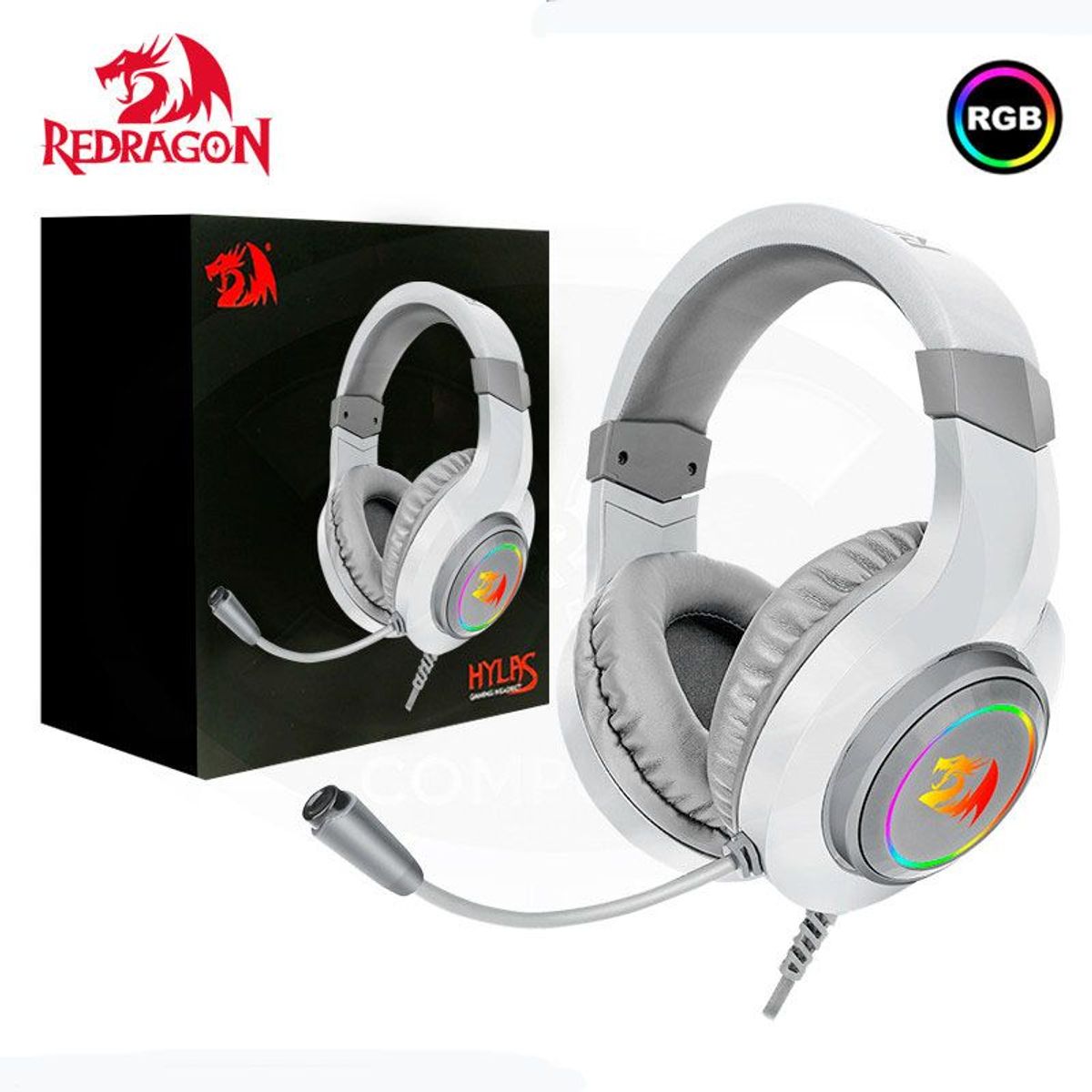 GENERICO - Auriculares Redragon HYLAS H260W-RGB BLANCO