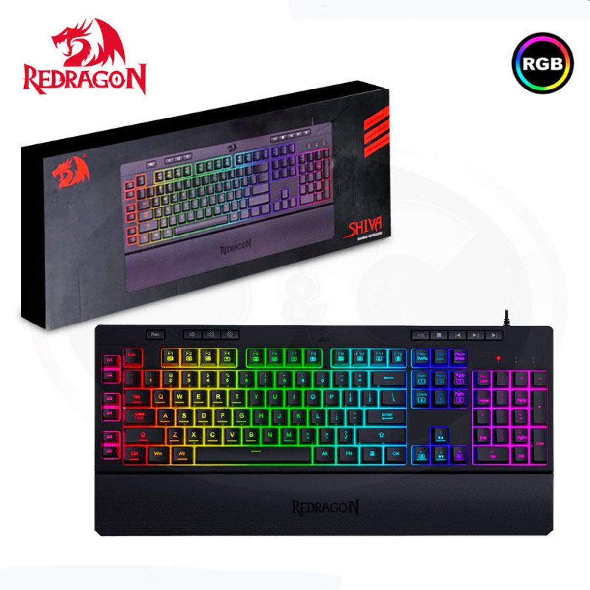 REDRAGON - Teclado Semi Mecánico Gamer Redragon SHIVA K512RGB-SP