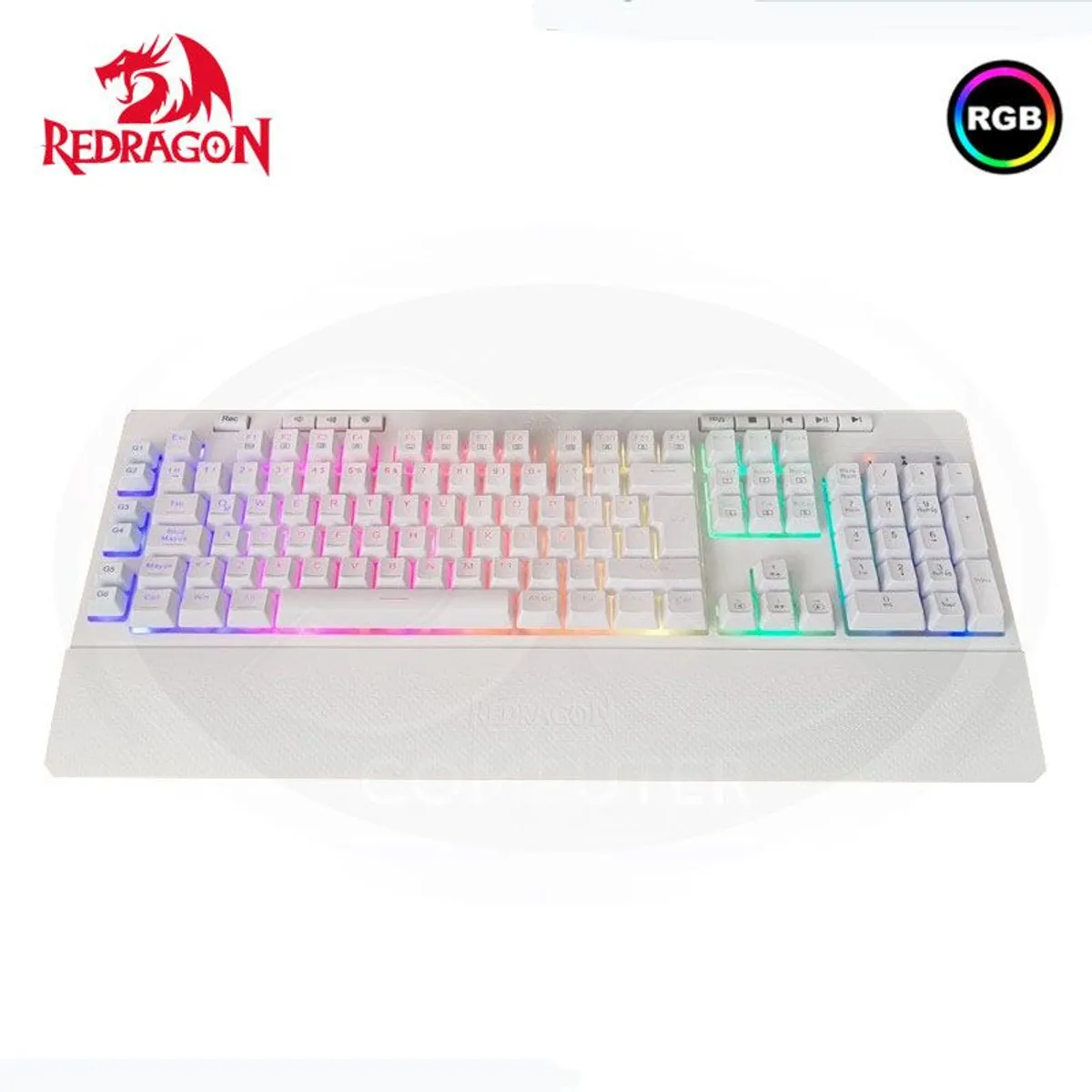 REDRAGON - Teclado Redragon SHIVA Spanish K512W-RGB-SP WHITE