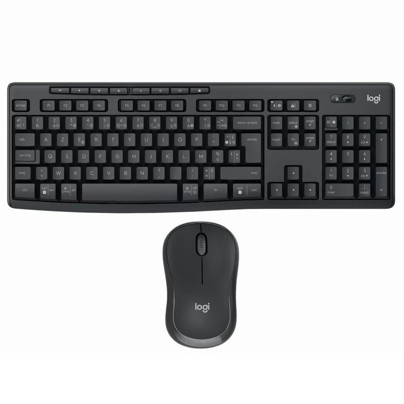 LOGITECH - Kit Teclado y Mouse Logitech MK370 Wireless Español Grafito 920-012063