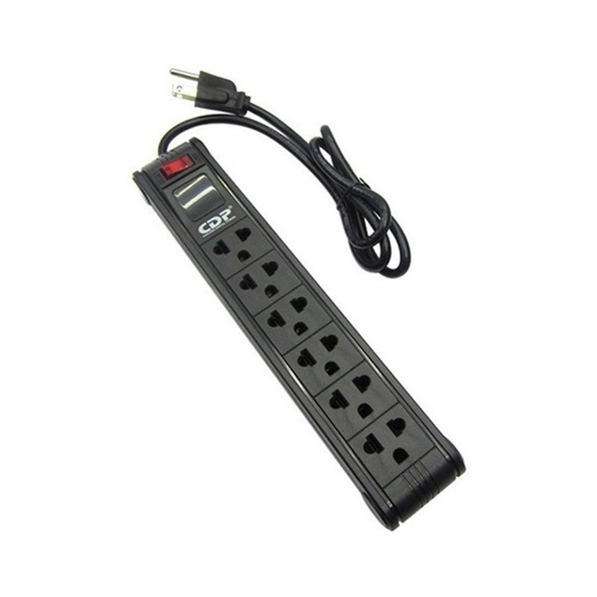 CDP - Supresor De Picos CDP R-SS6I 220V 6 Tomas Nema Universal Negro