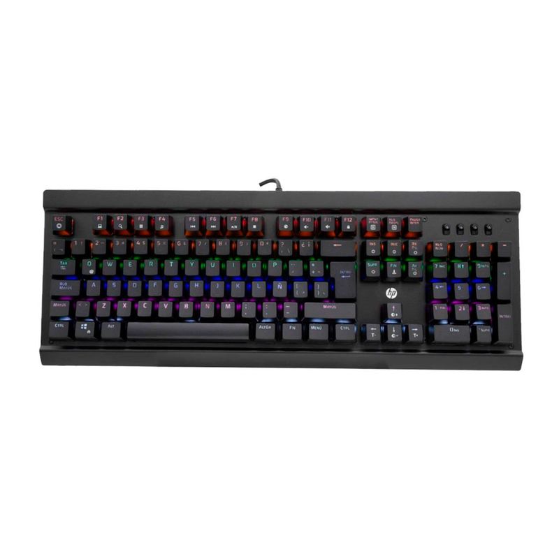 HP - TECLADO MECANICO GAMING HP GK500 RGB USB NEGRO P/N: 9AJ62AA#ABM