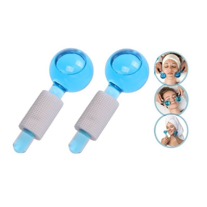 GENERICO - Masajeador facial de cristal para limpieza y cuidado 13cm Celeste