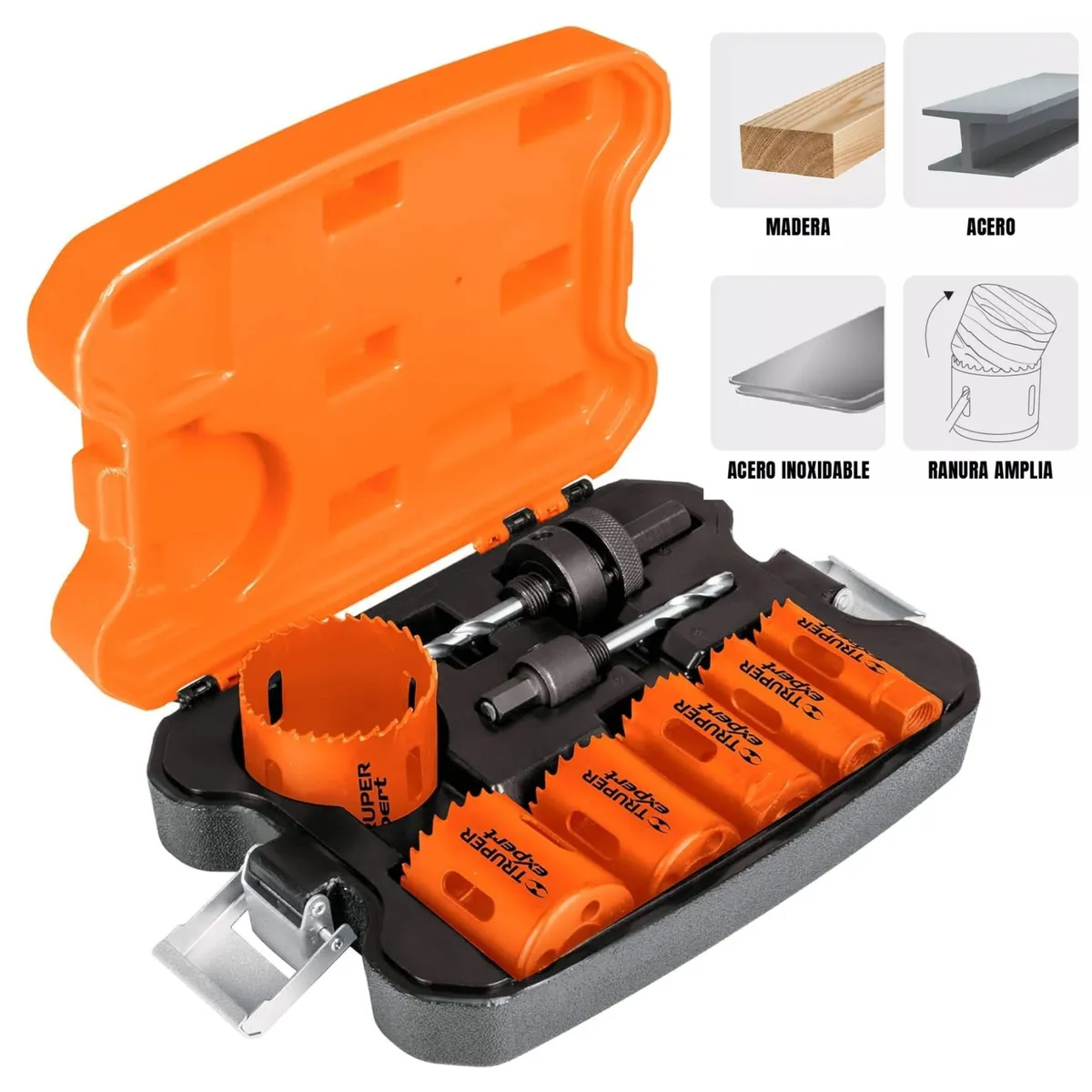 TRUPER - Brocasierras bimetálicas 8 Piezas, Truper Expert