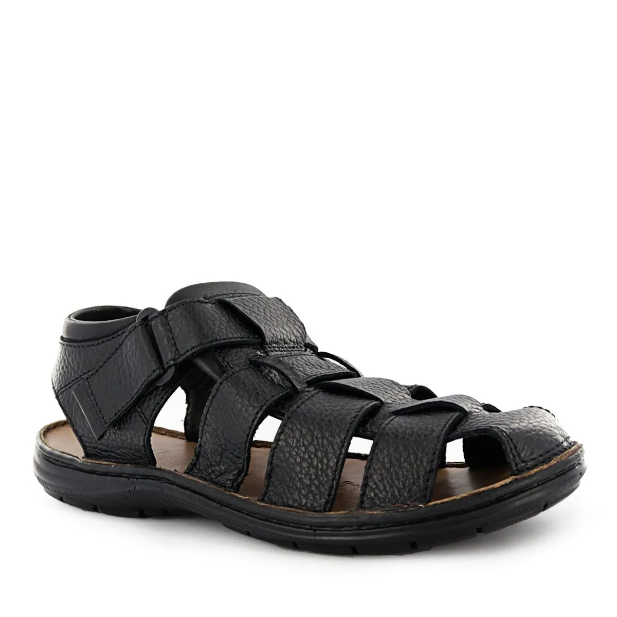 ECCO - Sandalias Hombre Ecco Braulio01 Negro Cuero