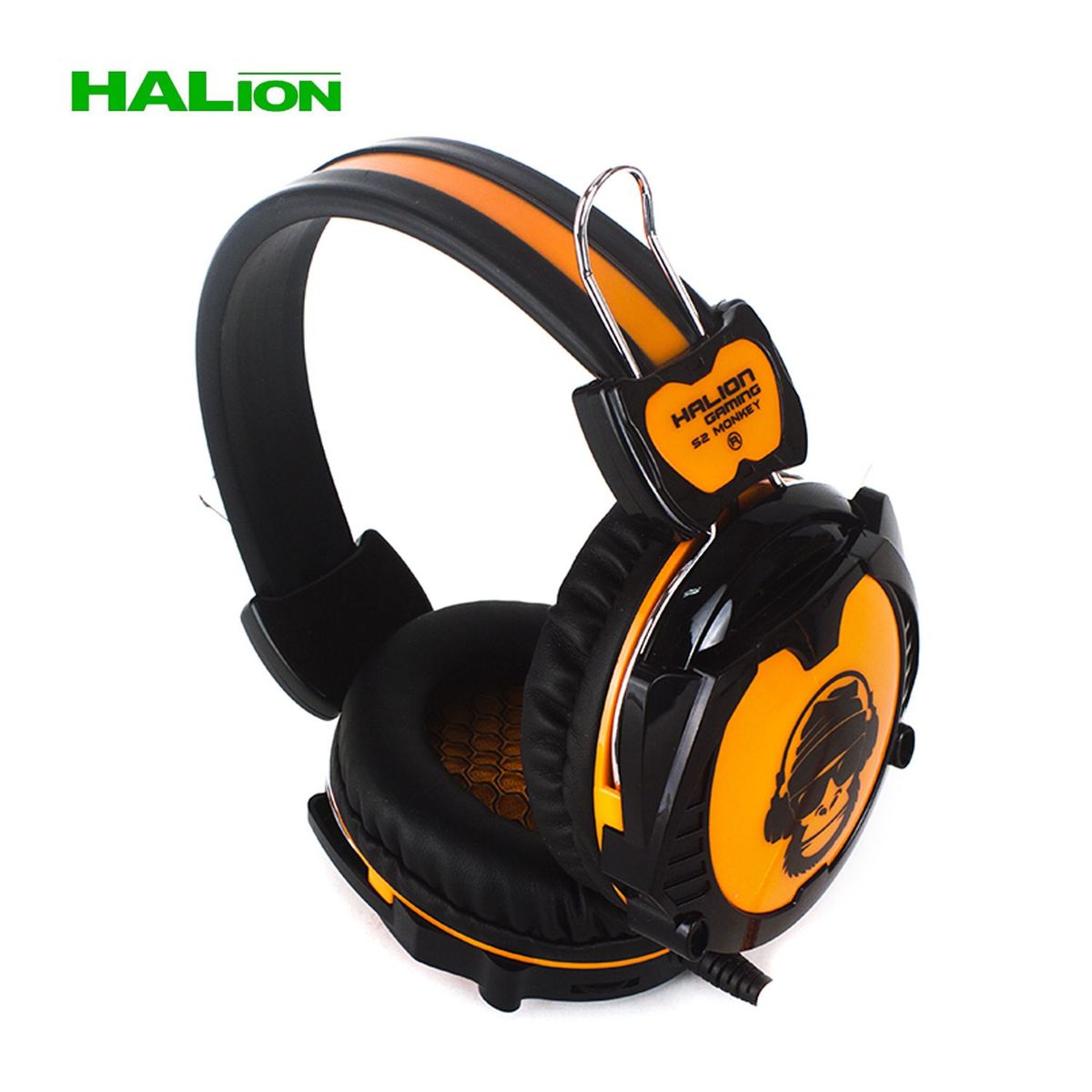 HALION - Audifono Halion S2 Monkey Para PC 35mm con Microfono Naranja