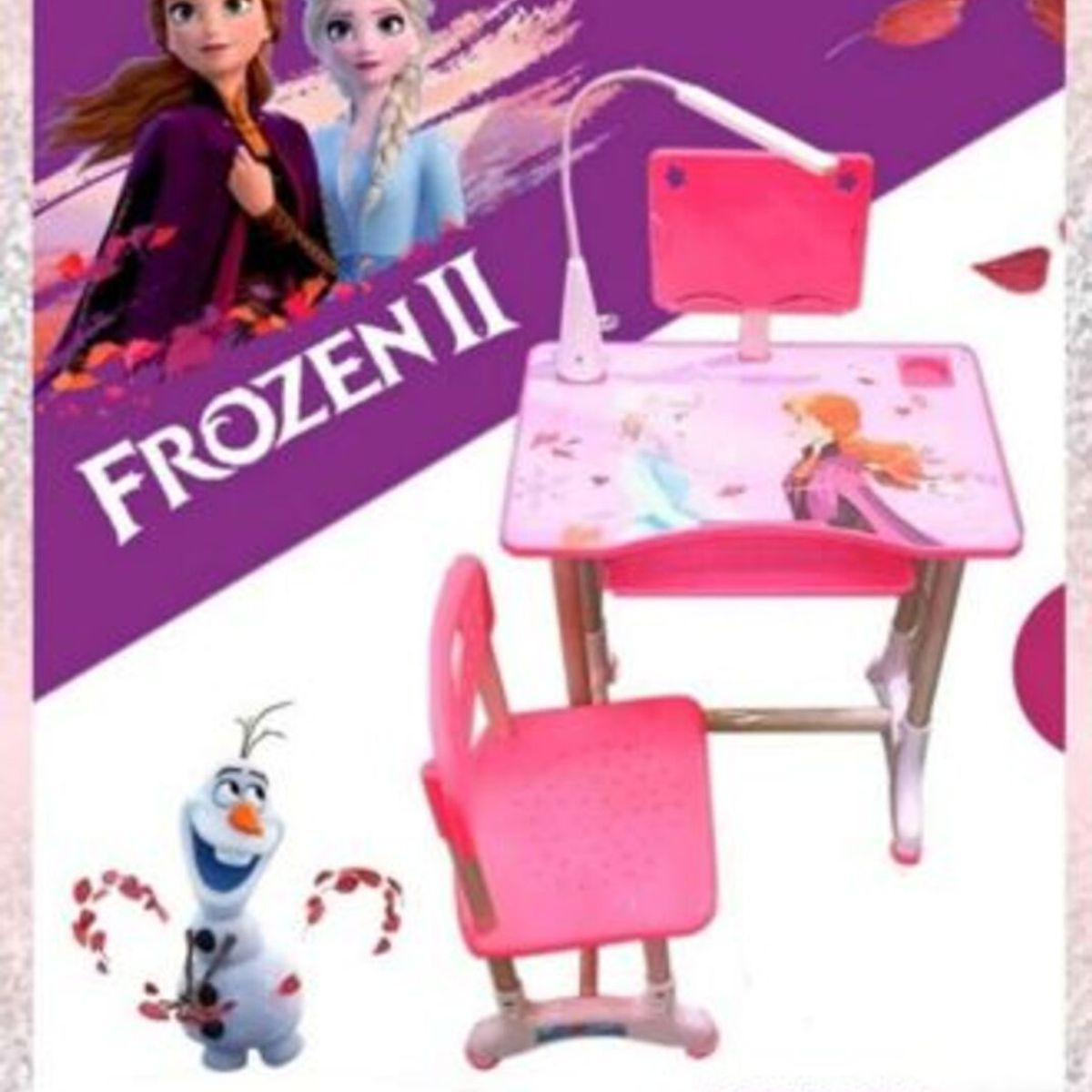 GENERICO - Escritorio Para Niñas Modelo Ergonomico con Lampara Led