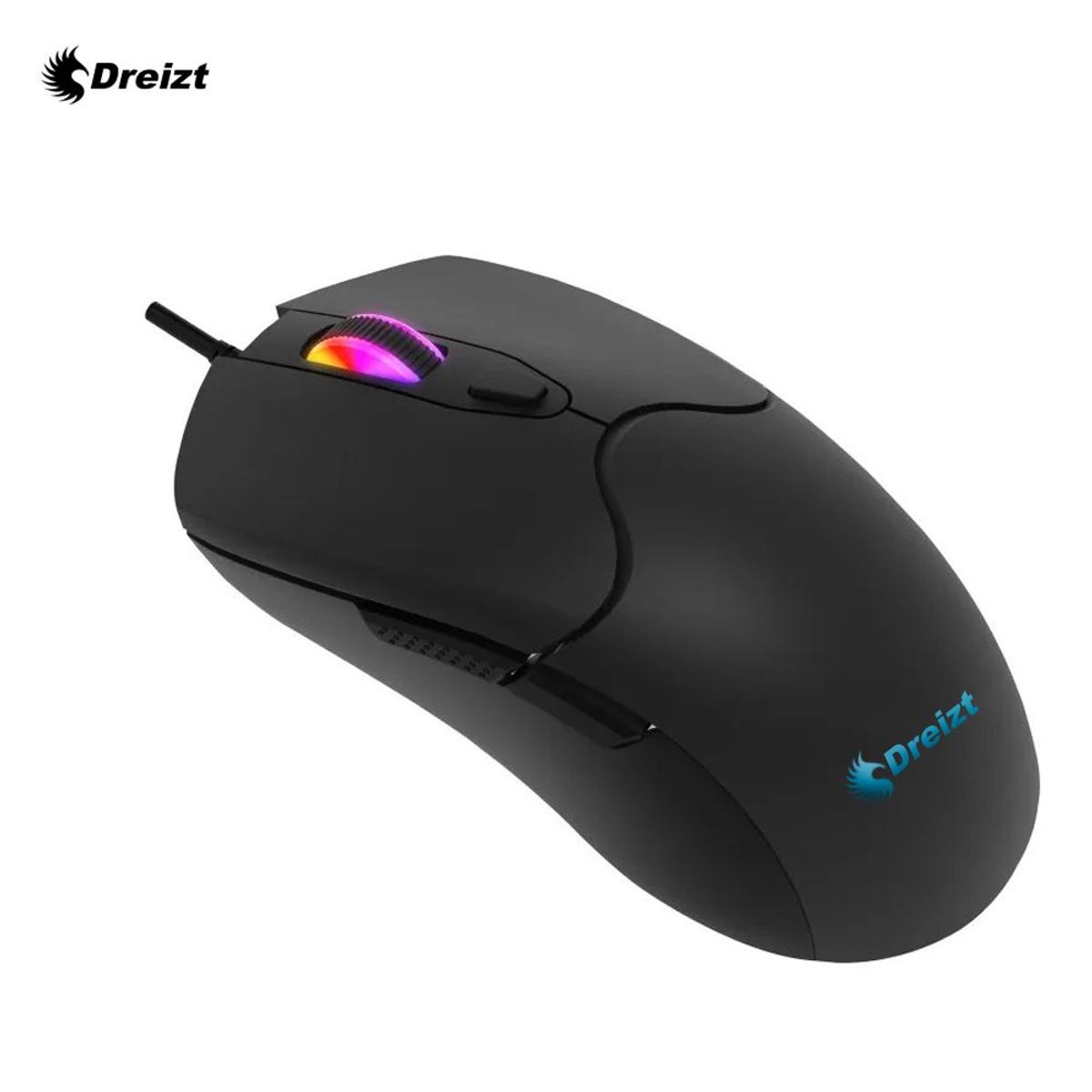 DREIZT - Mouse Gamer Dreizt RGB Mate GR270037 12,800 dpi Negro