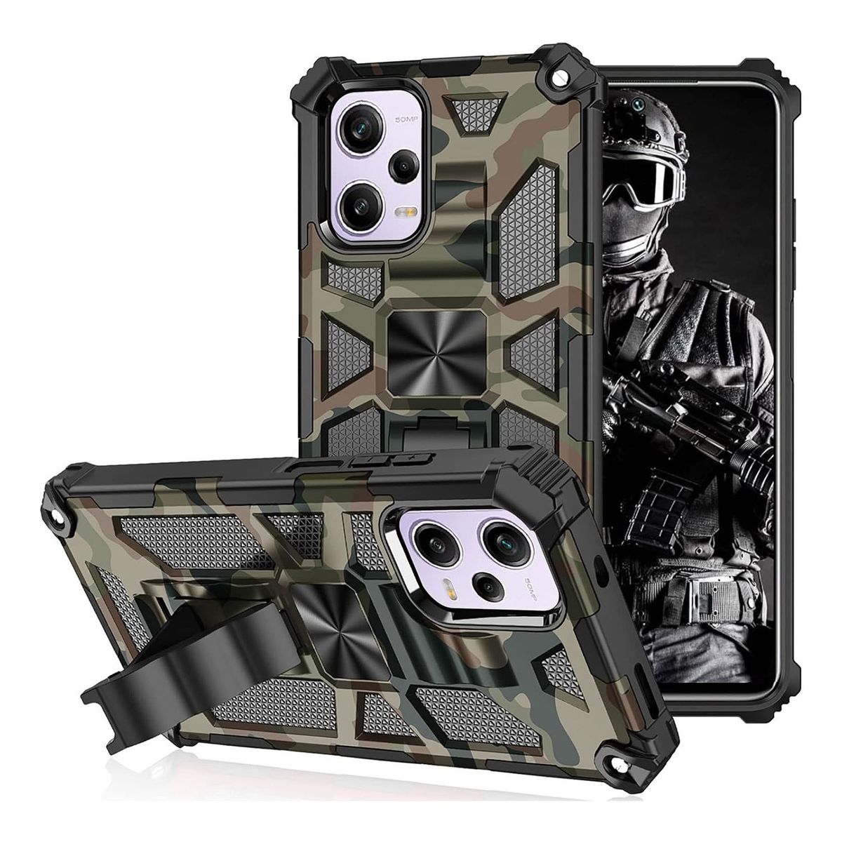 GENERICO - Case Funda Protector Anti impacto  XIAOMI NOTE 12 PRO 5G - Militar.