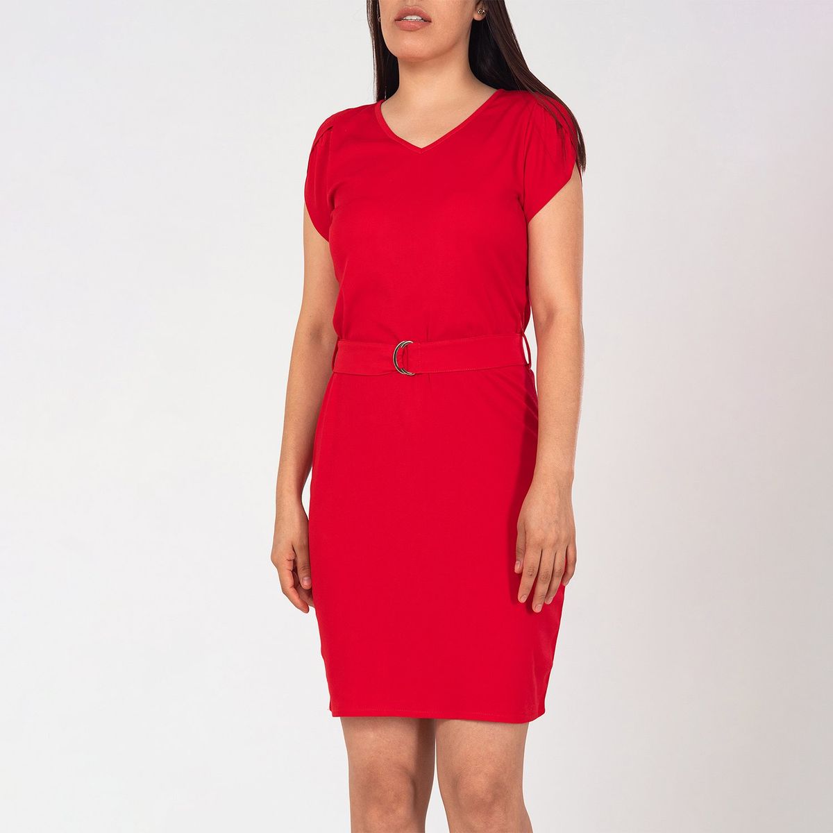 MOCALY - Vestido Corto Chalis Mujer