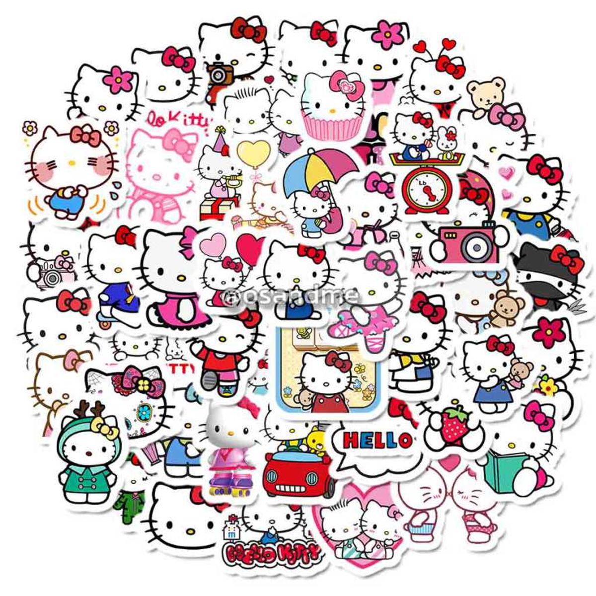 GENERICO - Sticker kitty pack 50 piezas resistente al agua