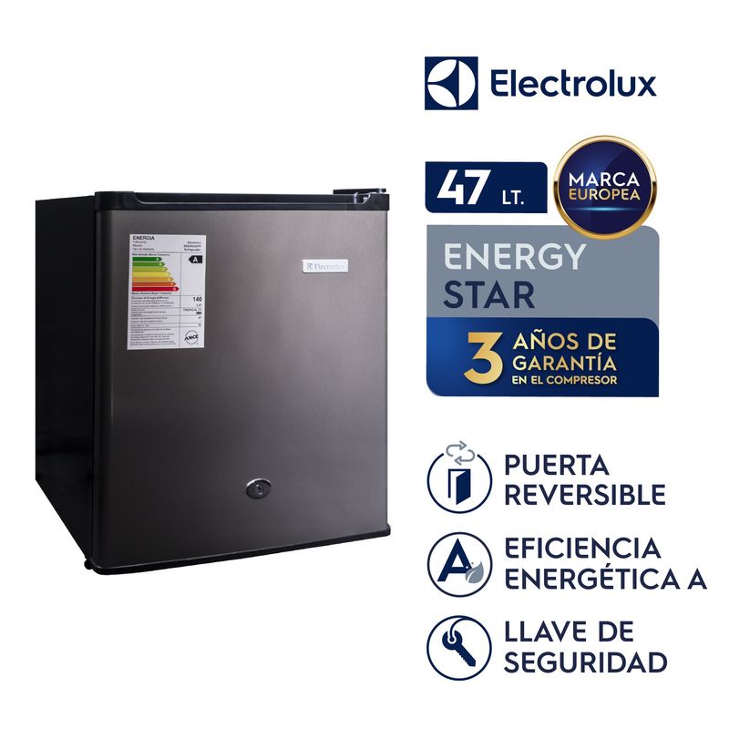 ELECTROLUX - Frigobar Electrolux 47 Lt Frost 1 Puerta Inox ERD50G2HPI