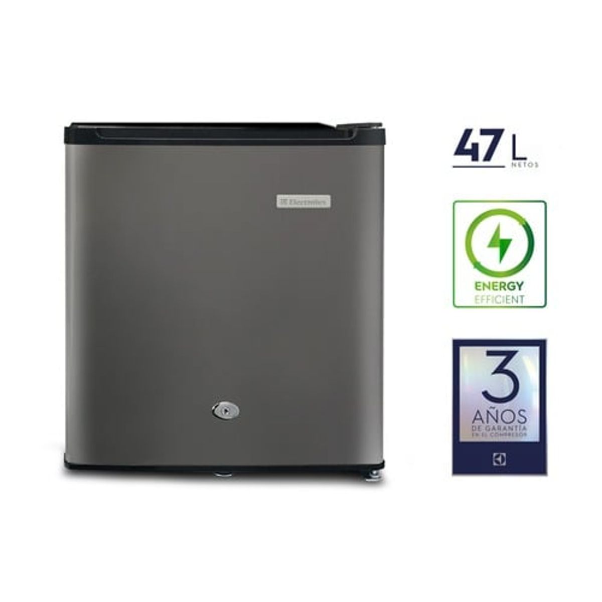 ELECTROLUX - Frigobar Electrolux 47 Lt Frost 1 Puerta Inox ERD50G2HPI