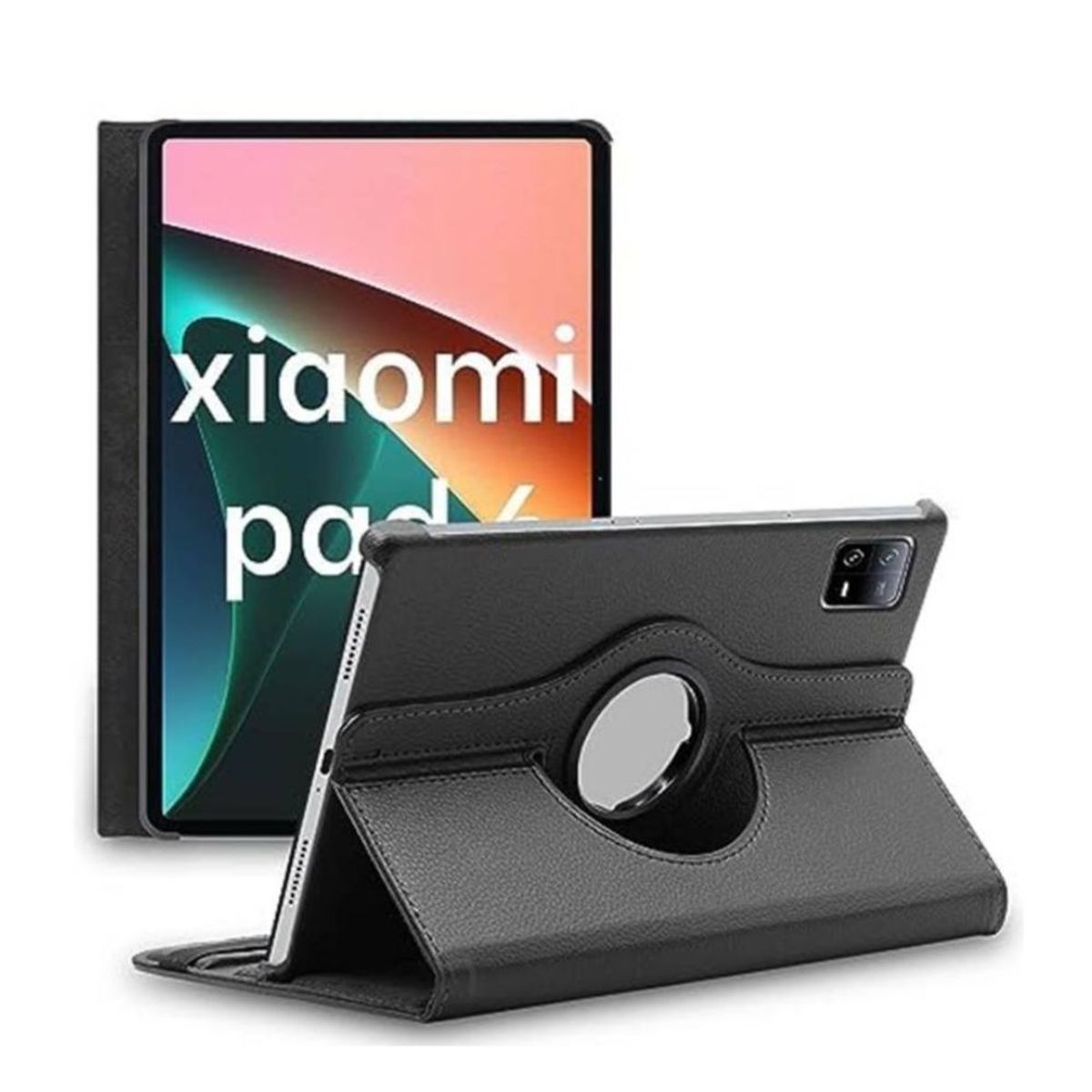 FUNDAANTIGOLPES - Funda Giratoria para Xiaomi Redmi Pad 6 con soporte y parante - BK