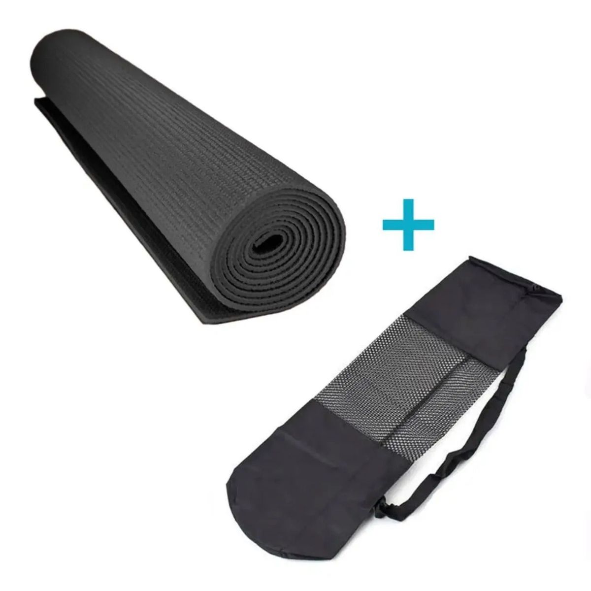ALPHA GYM - Colchoneta Mat de Yoga de 10 mm + correa transportable