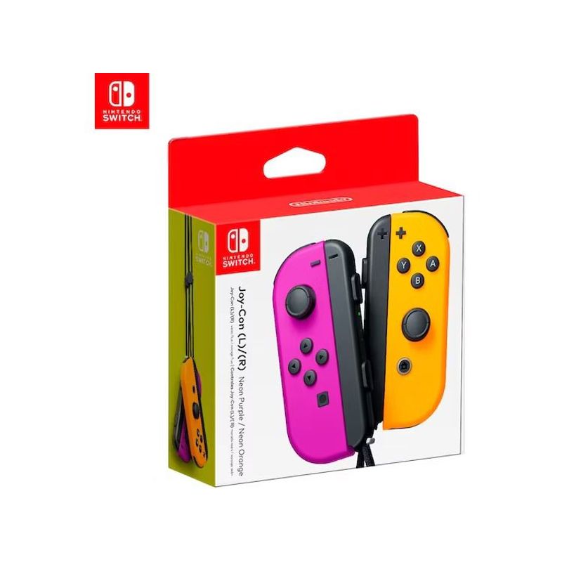 NINTENDO - Mando JOY CON NEON PURPLE Y NEON ORANGE NINTENDO SWITCH