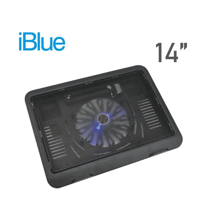 IBLUE - Cooler IBlue Para Laptop H19-BK Hasta 14 " Antideslizante USB