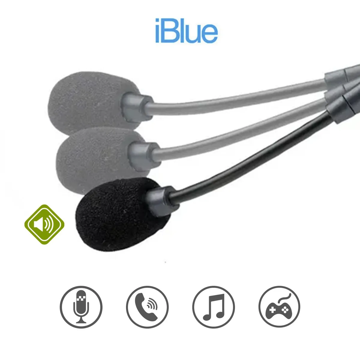 IBLUE - Audífono iBlue con Micrófono Estéreo HS-2001  Negro