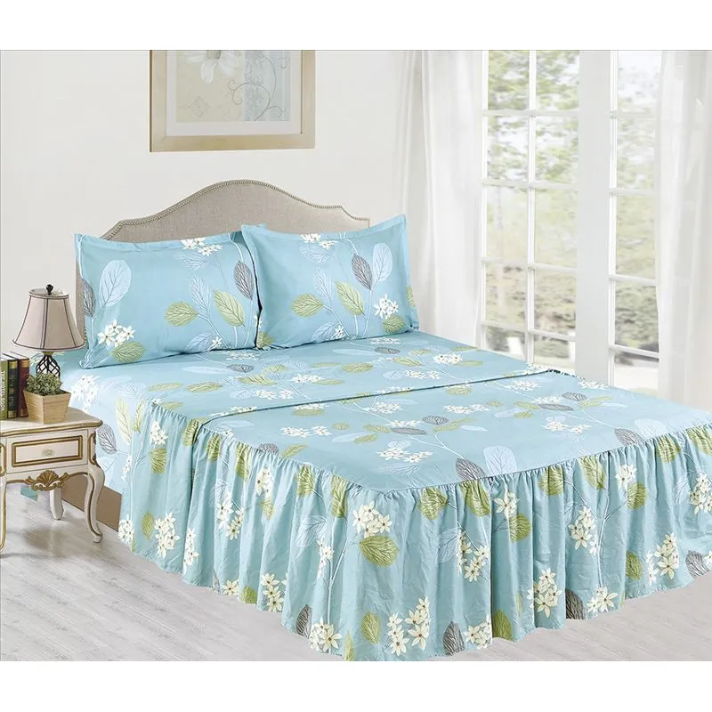 CASATEX - Set de Sabanas Con Blonda de 4 Piezas Queen