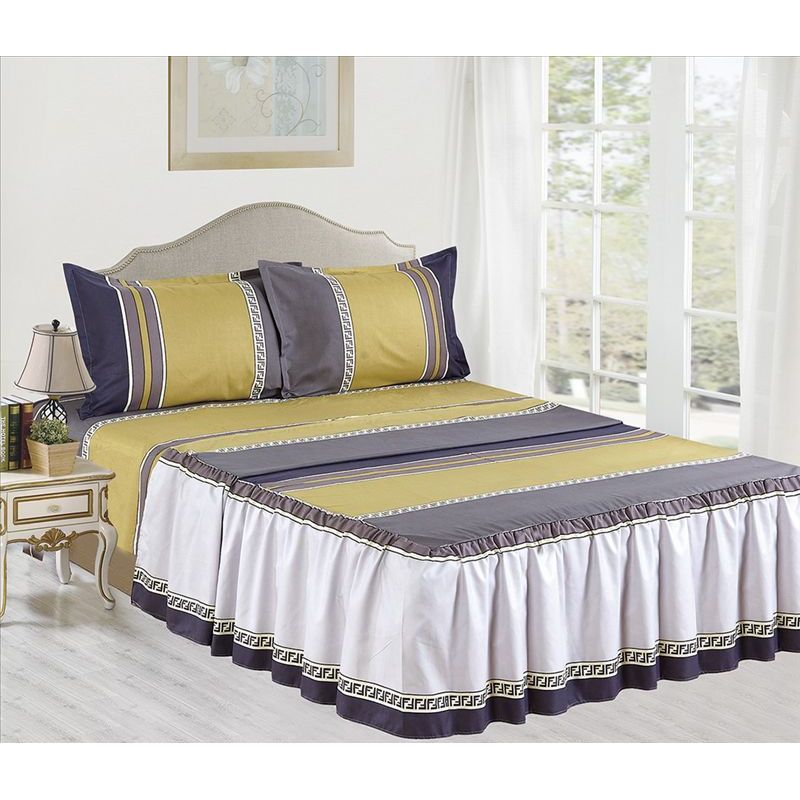 CASATEX - Set de Sabanas Con Blonda de 4 Piezas Queen