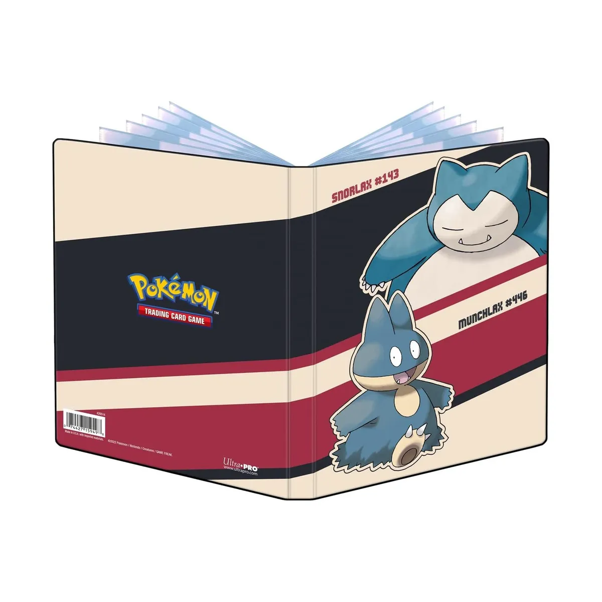 POKEMON - Pokemon Ultra Pro Snorlax Munchlax 4 Pocket Portafolio