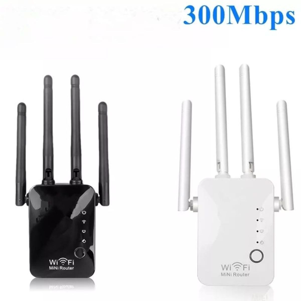 GENERICO - Repetidor Wifi 300Mbps Router 4 Antenas