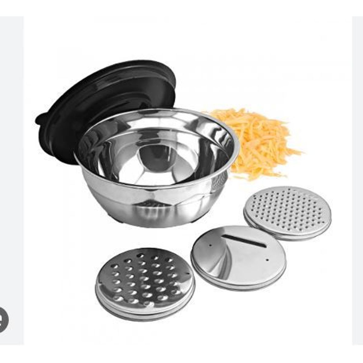 BEHOME - Bowl de acero inoxidable 2.5 L - Con ralladores