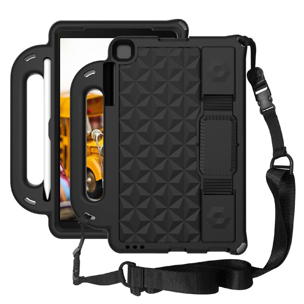 OTTOWARE - Funda Tablet Modelo Maleta con Correa para Samsung A7 Lite Negro