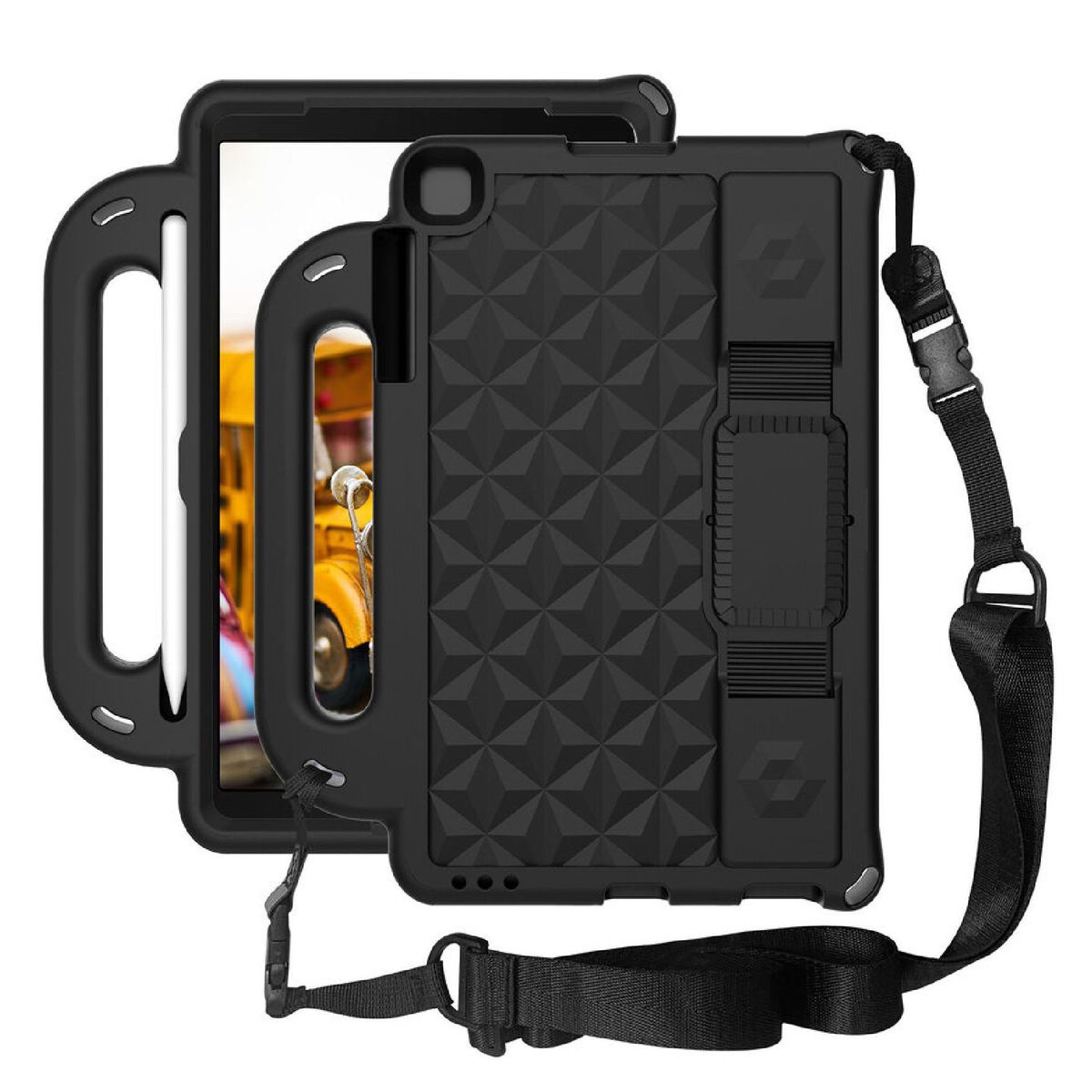 OTTOWARE - Funda Tablet Modelo Maleta con Correa para Samsung A7 Lite Negro